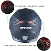 1Storm New Motorcycle Bike Modular Full Face Helmet Dual Visor with Rechargeable LED Tail Light: Modular901 Carbon Fiber Black