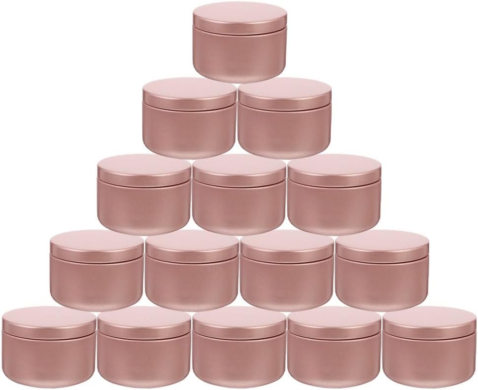 24 Pcs Pink Aluminum Candle Tins - 2.04 Inch Round Containers for Diy Candles Multi-Purpose Storage and Organizing Small Items