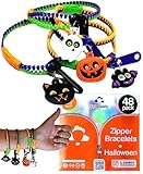 Picture of UpBrands 48-Pack Halloween Fidget Bracelets for Kids – Bulk Zipper Toys, Goodie Bag Fillers, Classroom Prizes, Halloween Party Favor Treats