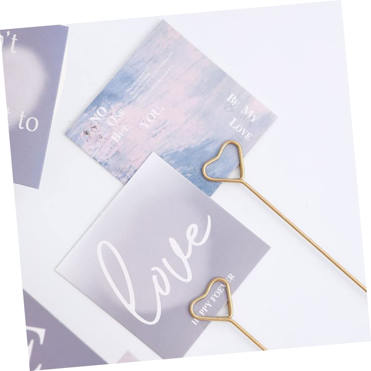 KALLORY 30Pcs Floral Card Holder Clips Elegant Photo Card Holder Sticks for Weddings Birthdays and Events Lightweight Convenient Floral Picks for Cards Photos