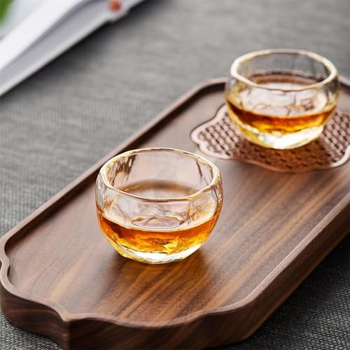 Vasos de vidrio labrado con relieve de martillo para mesa elegante 5