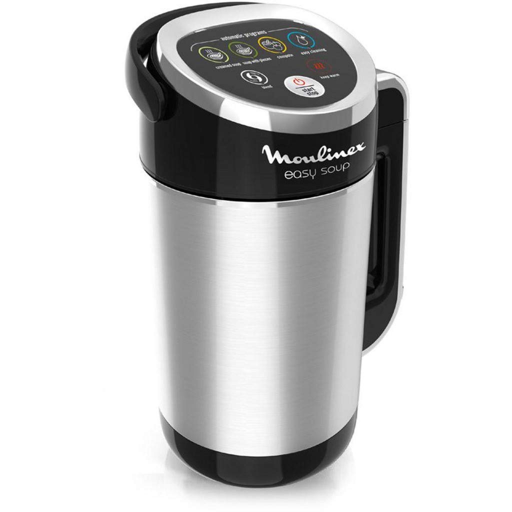 Moulinex Frullatore Chauffant Easy Soup Noir Argento 1000W 3L LM841810