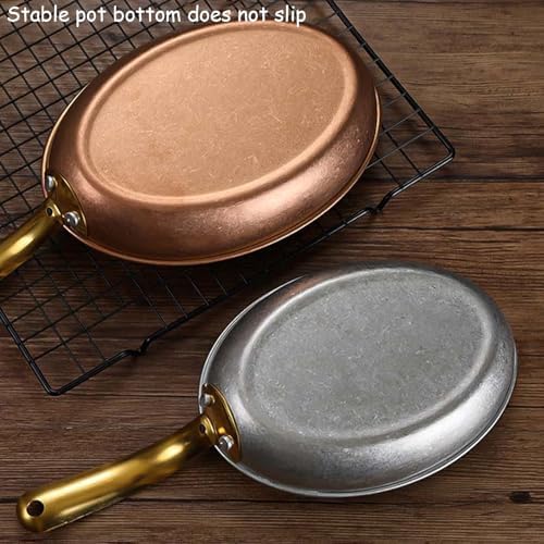 Stainless Steel Paella Pan - Nonstick Seafood Frying Pan with Rivet Handle, Dishwasher & Oven Safe Cookware for Home Cooking, Ideal Paella Pot for Kitchen