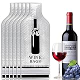QPEY 6PCS Bottle Travel Protector Bags, Resealable Wine Sleeves for Suitcase Luggage, Double Layer Skins for Airplane Leak Proof