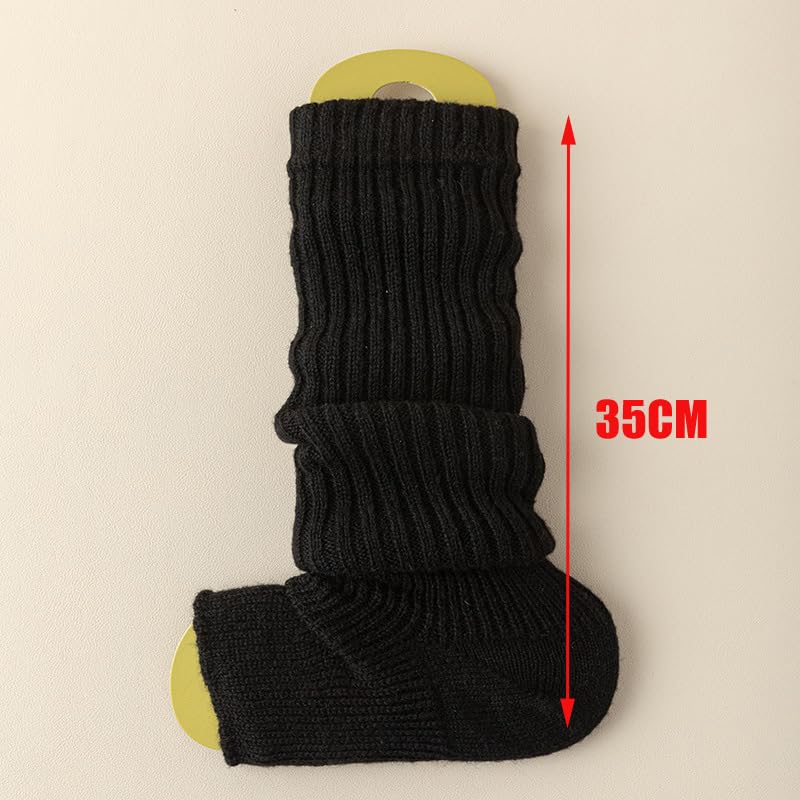 VASANA 35CM Womens Leg Warmers Footless Socks Knitted Long2