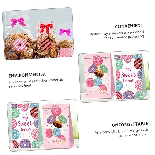 Abaodam 3 Partidas Saco De Embalagem Sacos De Favor De Aniversário Adesivos De Comida Sacos De Doces