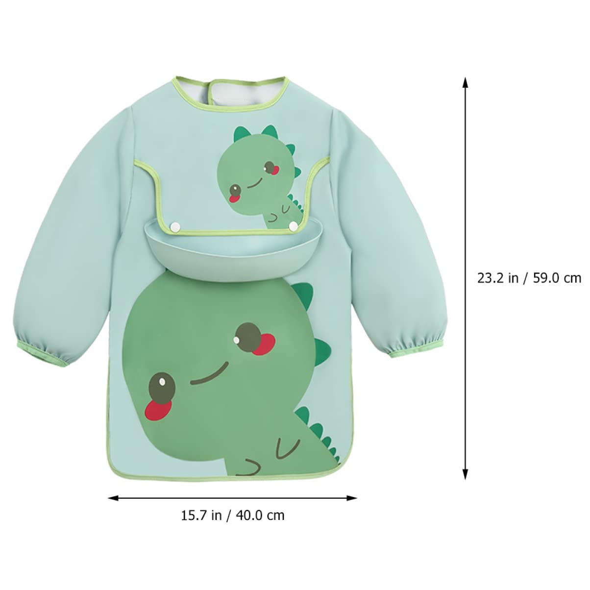 Toddmomy Essen Kleinkind Schöne Kunst Kleidung Säuglingsmahlzeit Druck Schürzen Praktisch Cartoon Kittel Ärmel Mit Latz Schürze Wasserdicht Fütterung Lang Nützlich Baby Malen Entzückende