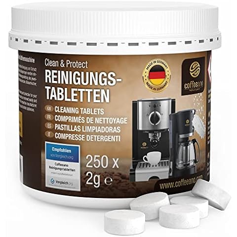 Coffeeano 250 Reinigungstabletten für Kaffeevollautomaten und Kaffeemaschinen Clean&Protect. Reinigungstabs kompatibel mit Jura, Siemens Cover