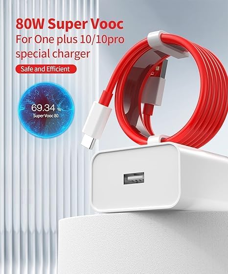 Image of Oneplus Original SUPERVOOC 80W Power Adapter Charger Compatible with 12,12R,11,11R,10 Pro,10R,10,9Pro,9,9R,9RT