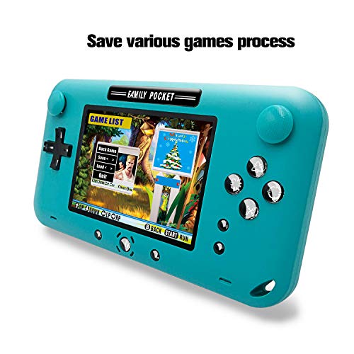 Handheld Game Console 4” HD Screen Portable Video Game Console with 2222 Classic Games Retro Game Player Support 2X Players &TV Output & 3.5mm Headphones for Kids Adult (Blue)