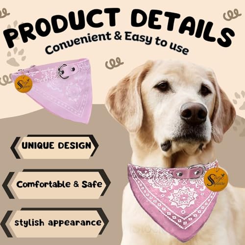 Image of Sage Square Stylish Dog Collar Scarf - Adjustable, Comfortable, Fashionable Accessory for Pets, Soft & Durable Fabric, Dog Breeds, Ideal for Daily Use, Special Occasions (Blue)