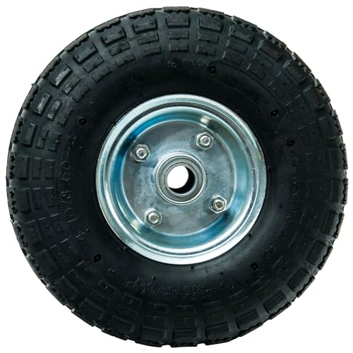 WERKA PRO Roue gonflable polyvalente 10 pouces en métal, idéale pour diables et chariots,...