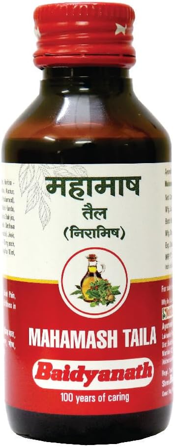 Baidyanath Mahamash Niramish Oil 100 ml - Ayurvedic Medicated Oil, Helps In Knee And Joints Pains, Stiffness And Muscles