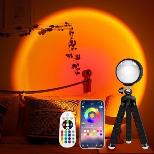 Sunset Lamp Projector -360° Rotatable Multicolor Sunset Light, Led Light for Room/Bedroom Decor, Photography, Party, TikTok Live | Halloween & Christmas Gift