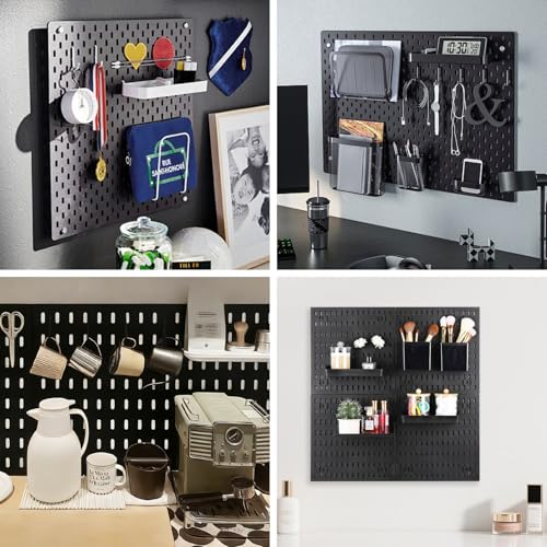 acDesign Pegboard Organizer, 4Pcs Metal Peg Board Panels with 26Pcs Peg Board Organizer Accessories for Walls Tool Organization by acDesign - Image 6