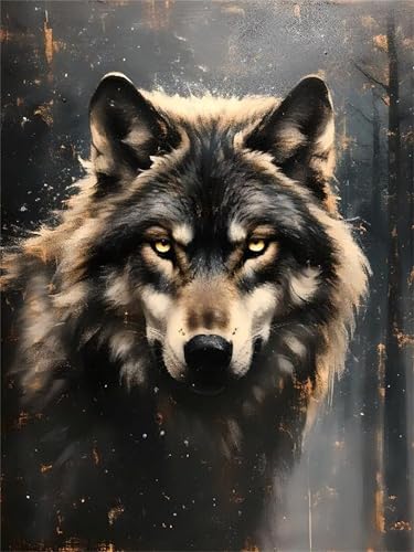 Peinture numero adulte animal 100x130cm avec toile infroissable