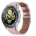 Compatible with Samsung Galaxy Watch 3 41 45mm Bands/Galaxy Watch 46mm bands, 20&22mm Quick Release Soft Leather strap for Galaxy Watch 3 (Pink, 20mm(Galaxy Watch3 41mm/42mm/Vivoactive 3))