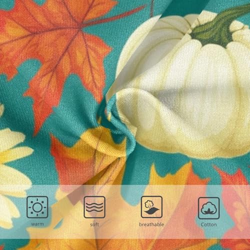 Toddler Underwear Custom 2t Cotton Little Girl Panties Cartoon Underpants Briefs Autumn Maple Leaf Pumpkins3