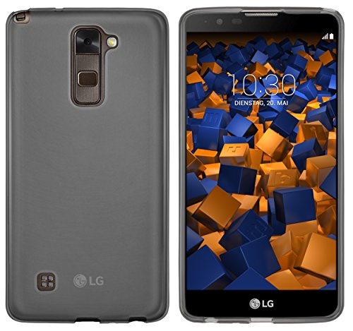 mumbi Funda compatible con LG Stylus 2/Stylus 2 Plus, negro claro