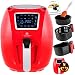 Produktbild KESSER® XXL 5,5 Liter Heißluftfritteuse Fritteuse | inkl. Brotbackkorb | 1700W Rot