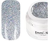 Emmi Nail Glittergel | UV/LED-Gel für funkelnde Nailart | Hohe Deckkraft, mittelviskos...