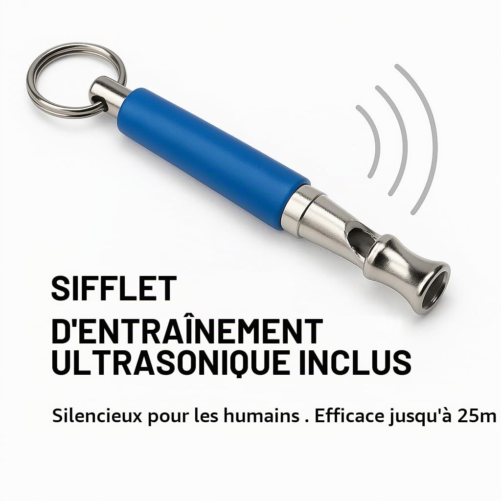 IRSTBL Harnais de traction de poids pour chien avec sifflet à ultrasons - Harnais très résistant en X pour canicross, traîneau et entraînement musculaire - Idéal pour les chiens de travail