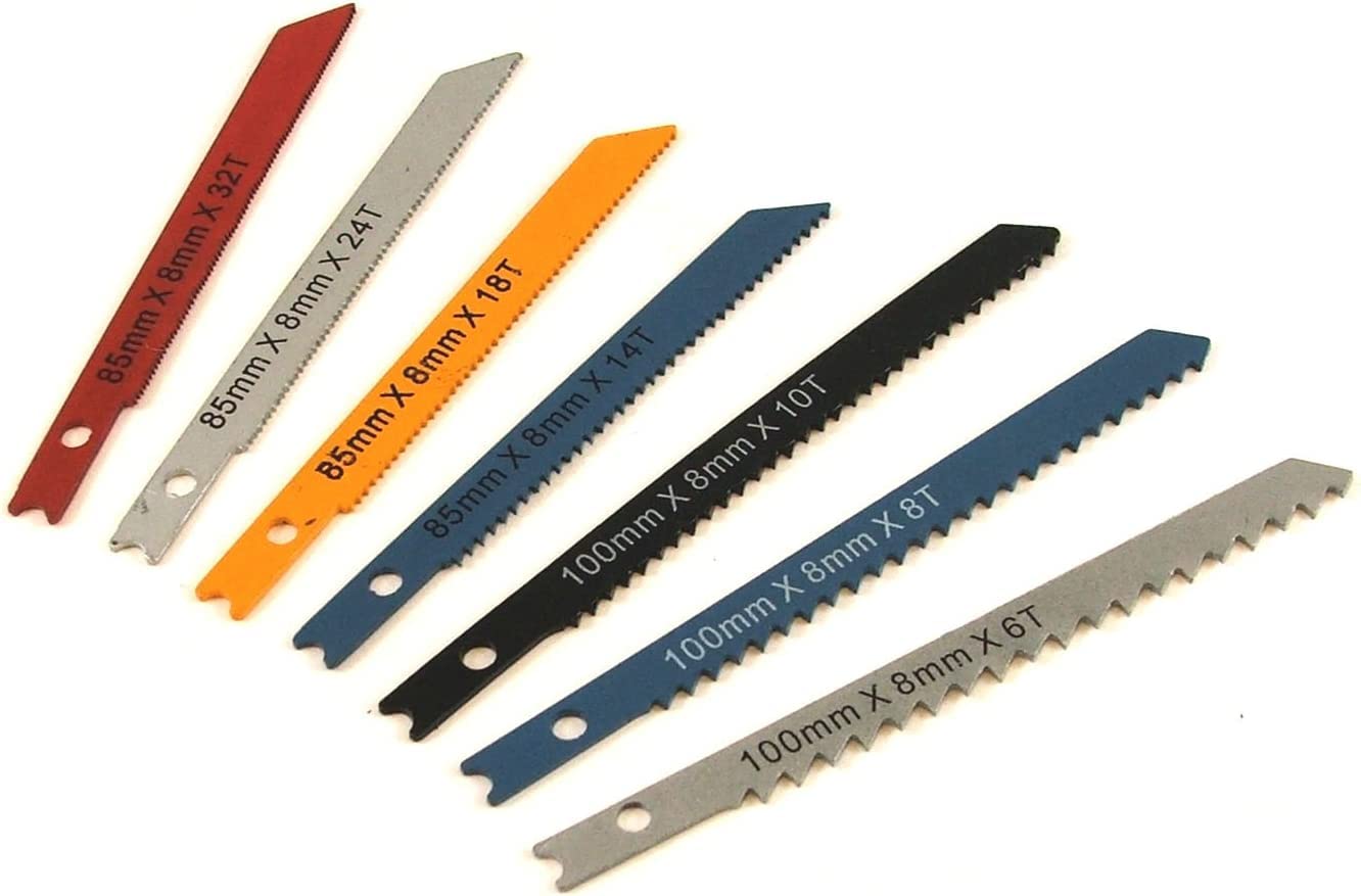 Lot De 28 Lames De Scie Sauteuse Professionnelles Tige U - 6 à 32 TPI Pour Bois, Plastique Et Métal - 85mm Et 100mm