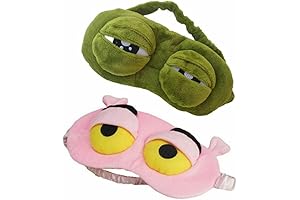 2 Pack Cute 3D Frog Eye Sleep Mask