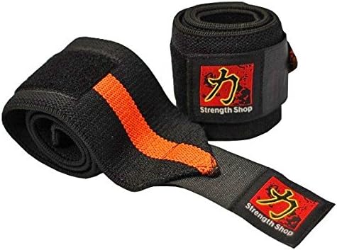 Strength Shop Zeus Wrist Wraps - Orange/Black - IPF APPROVED