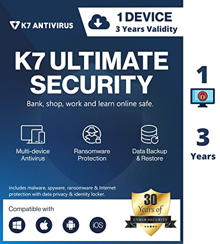 Image of K7 Ultimate Security Antivirus Software 2026 | 1 Device, 3 Years| Email Delivery within 2 hours