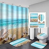 seastar dornier HD-DRUCK: Der mit HD-Digitaldrucktechnologie gestaltete Duschvorhang für die Strandlandschaft macht Ihr Badezimmer klarer und nicht verblassender.