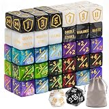 62 PCS MTG Dice Counters Set Keyword Tokens Abilities Life Counter 1/+1 counters Commander Buff Tokens Gold 6 Sided Dice Set for MTG, TCG, Card Games