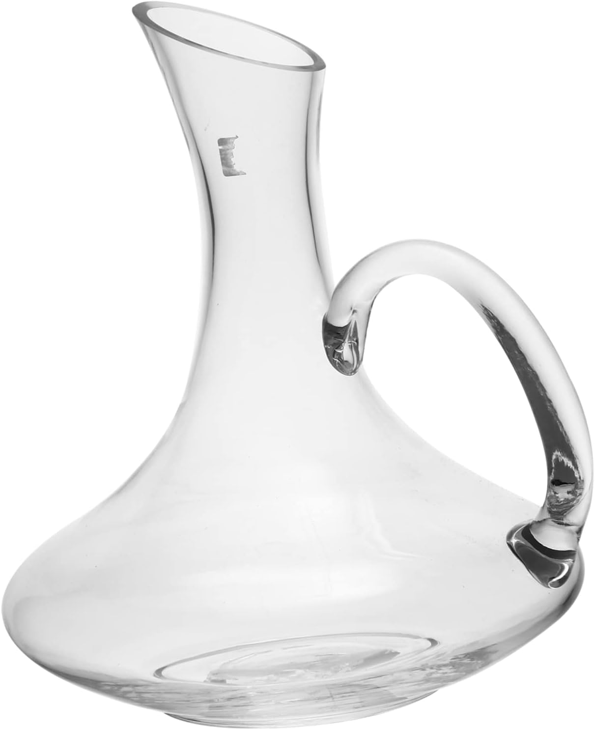 Crack Glass Wine Decanter with Comfortable Handle Transparent Elegant Liquor Pourer for Banquets and Home Use Modern Design Enhances Drinking Experience