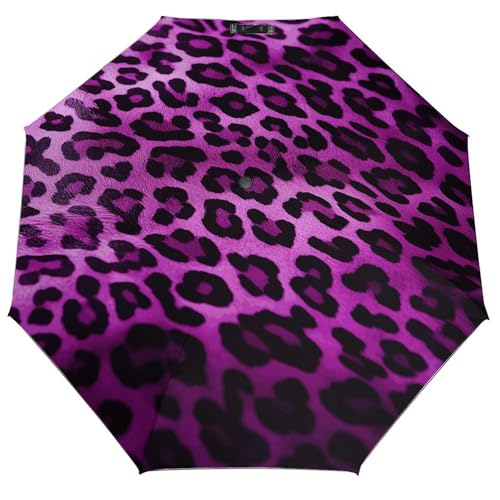 Parapluie anti-UV pliant Purple Leopard 3 petit format pour déplacements