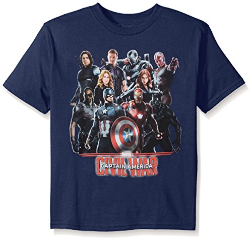 Marvel Boys' Captain American Civil War Group Short Sleeve T-Shirt