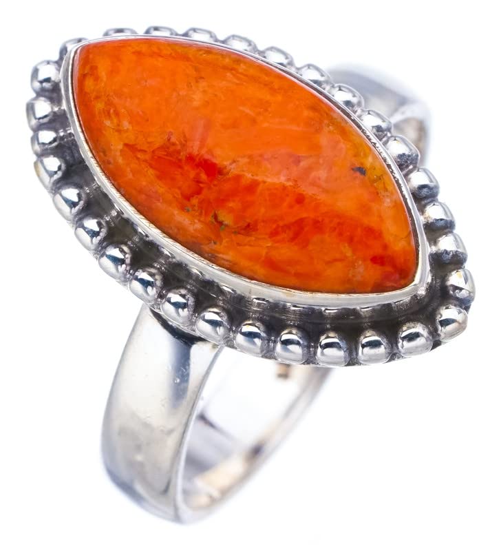Bague en argent 925 faite à la main en calcite naturelle StarGems T53