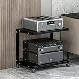 Stockage à plusieurs niveaux : plusieurs niveaux offrent une grande capacité de stockage, permettant des options de stockage individuelles sur chaque niveau. Cela permet un stockage plus précis, parfait pour ranger des amplificateurs et autres équipements audiovisuels