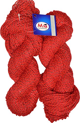 Image of M.G ENTERPRISE Knitting Yarn Wool SL Deep Orange 500 gm Best Used with Knitting Needles, Crochet Needles Wool Yarn for Knitting. by M.G ENTERPRISE