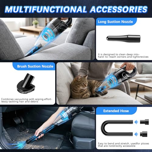 KIETRIX Cordless Handheld Car Vacuum — 15,000Pa Suction, 30-Minute Runtime — view 4