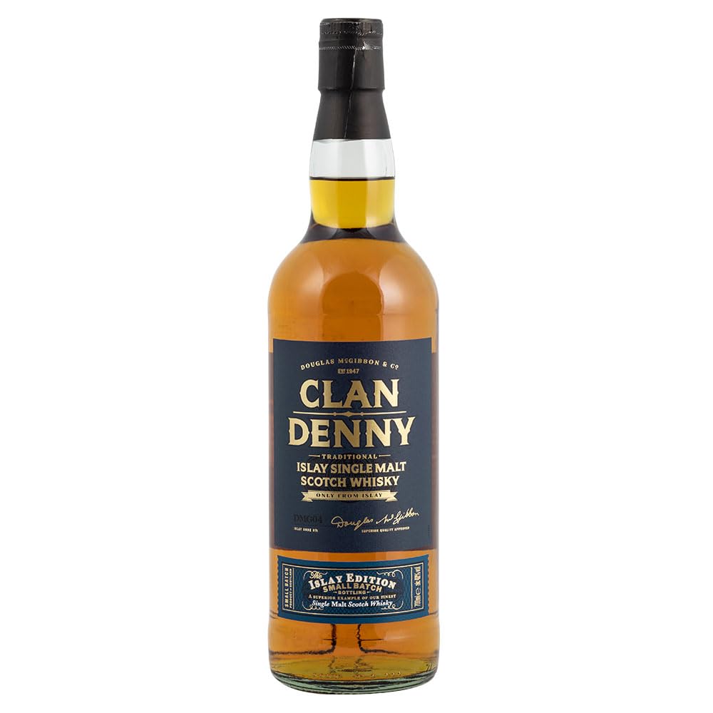 Clan Denny I Islay Single Malt I Schottischer Whisky I Reicher, runder Geschmack I 700 ml I 40% Vol.