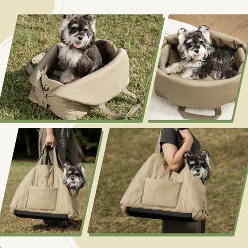 BurgeonNest 3 em 1 assento de carro pequeno para cães, cama para transporte de animais de estimação