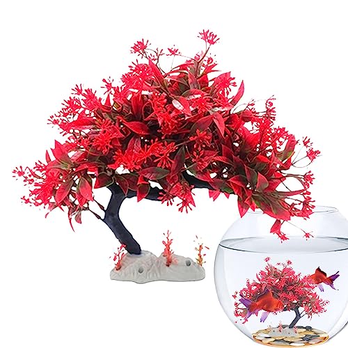 Youding Plantas de acuario realistas | Plantas coloridas y flores para pecera - Decoración de acuario, decoraciones de acuario para accesorios de tanque de tortuga, acuario de peces