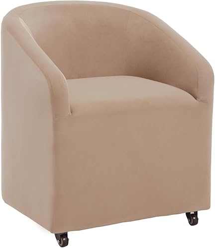 Silla de comedor con ruedas, sillas tapizadas de terciopelo para comedor y cocina, sillón lateral moderno con ruedas para dormitorio, sala de