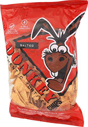 Donkey Chip, Authentic Tortilla Chips, Salted, 14 Oz #TOP3