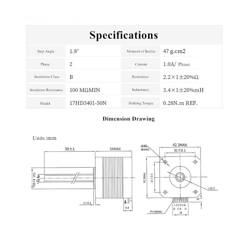 POWTAXBJGD Linear Stepper Electronic Starter NEMA 17 Stepper Electronic Starter with Lead Screw 50-100mm Tr8*2 2mm Lead 2mm Pitch(70mm Tr8-2)
