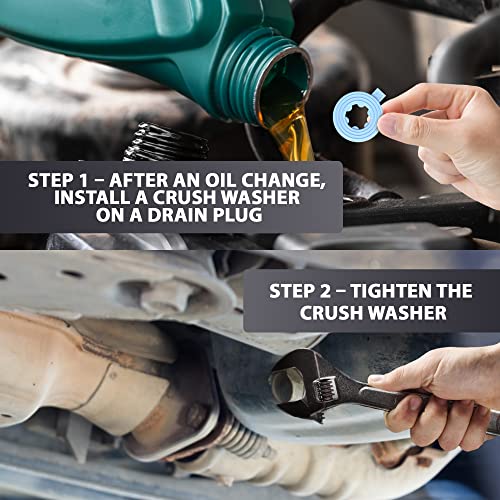 15Pcs Oil Drain Plug Crush Rubber Washer Gasket Seal – 12Mm Replacement For Buick/Cadillac/Chevrolet/Gmc/Hummer/Oldsmobile/Pontiac/Saturn - Oem 12616850 Fits For Gm 1975-2021 By Automajor #TOP7