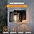 LUTEC Outdoor Wall Lantern, Exterior Waterproof Wall Sconce Light Fixtures, Aluminum Black Front Door Porch Lights Wall Mount Lighting with Clear Glass Shade, E26 Socket Wall Lamp for Patio