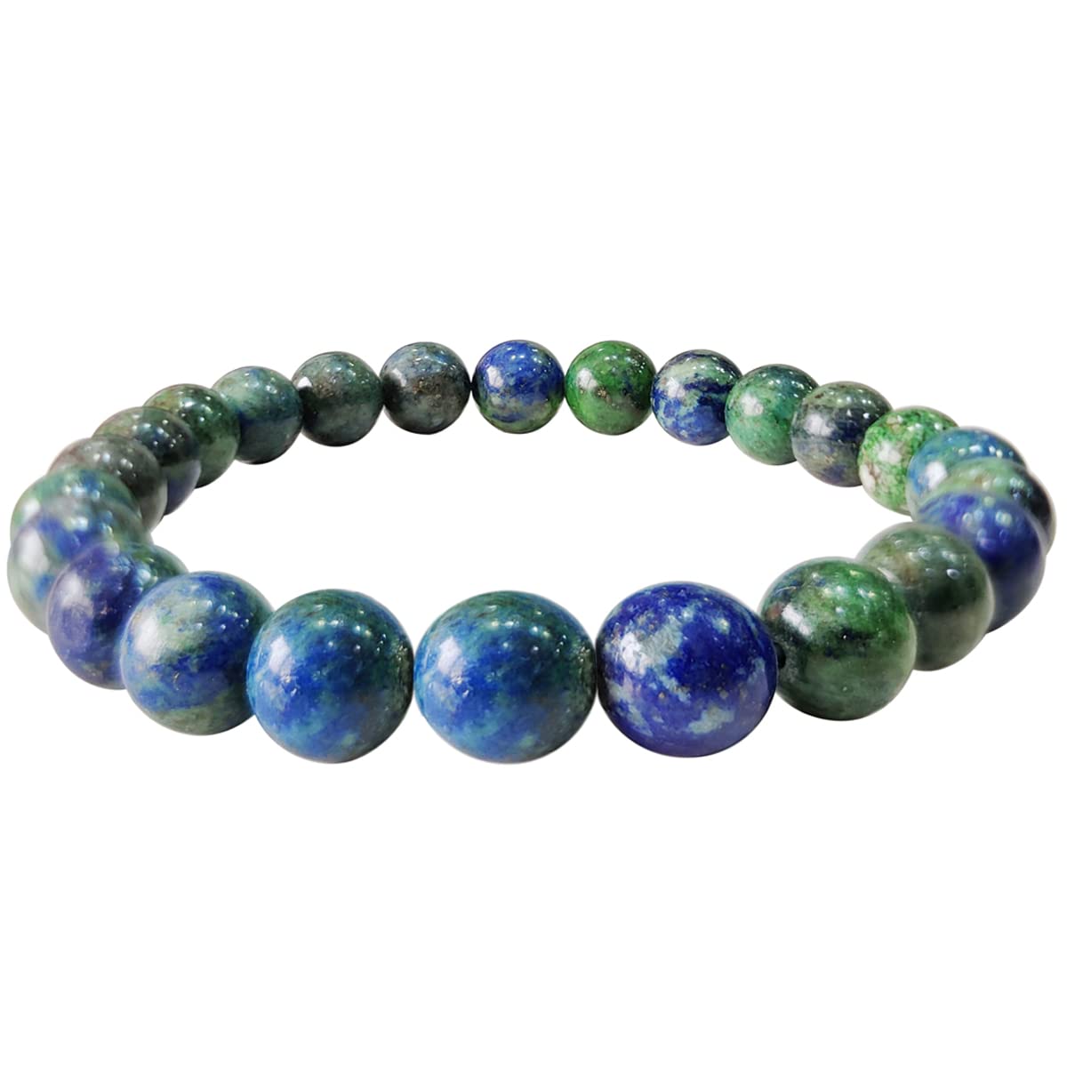 Shubhanjali Healing Crystyal Chrysocolla Bracelet 8 MM (24 Beads) Feng Shui Chrysocolla Crystal Gemstone Beads Bracelets for Women Girls Jewellery (B09LQT79N4) Amazon Price History, Amazon Price Tracker