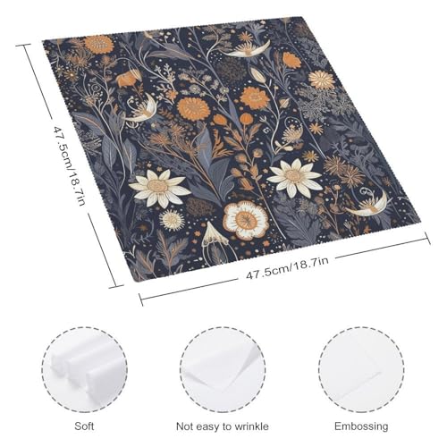 Servilletas de tela cuadradas con estrellas decorativas, pack x4 miniatura 2