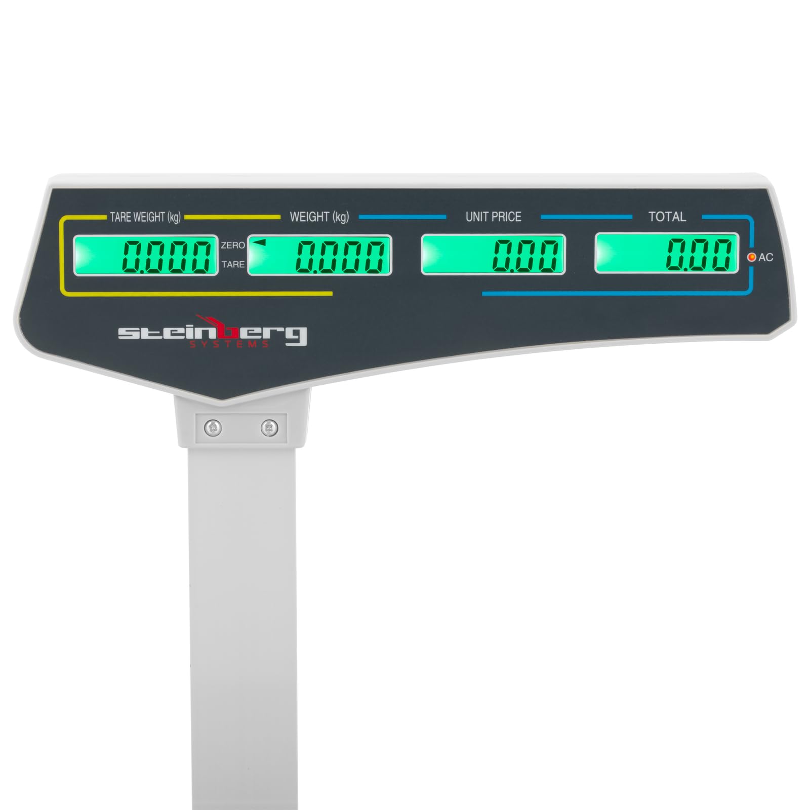 Steinberg Systems SBS-EBS-101 Selezionatrice ponderale 30 kg / 15 g Calcolo del prezzo e stampante di etichette Display LC Bilancia da banco con stampante etichette